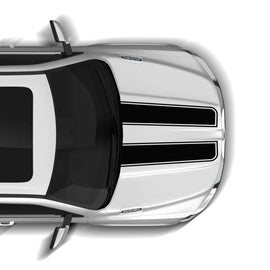 Top-down view of a white car with black windows on a white background