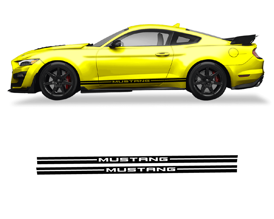 Ford Mustang Side Graphics Stripes