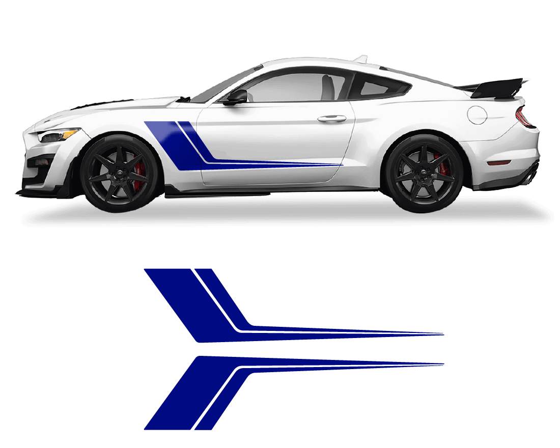 Ford Mustang Side Door 2 Color Graphics