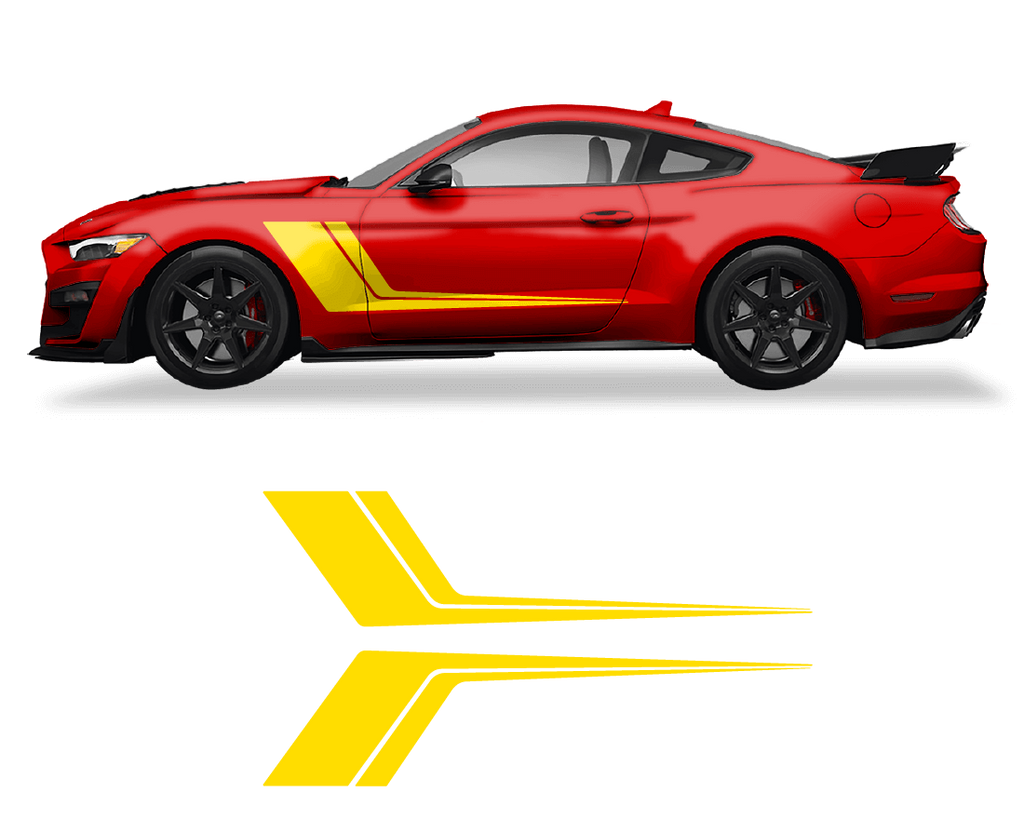 Ford Mustang Side Door 2 Color Graphics
