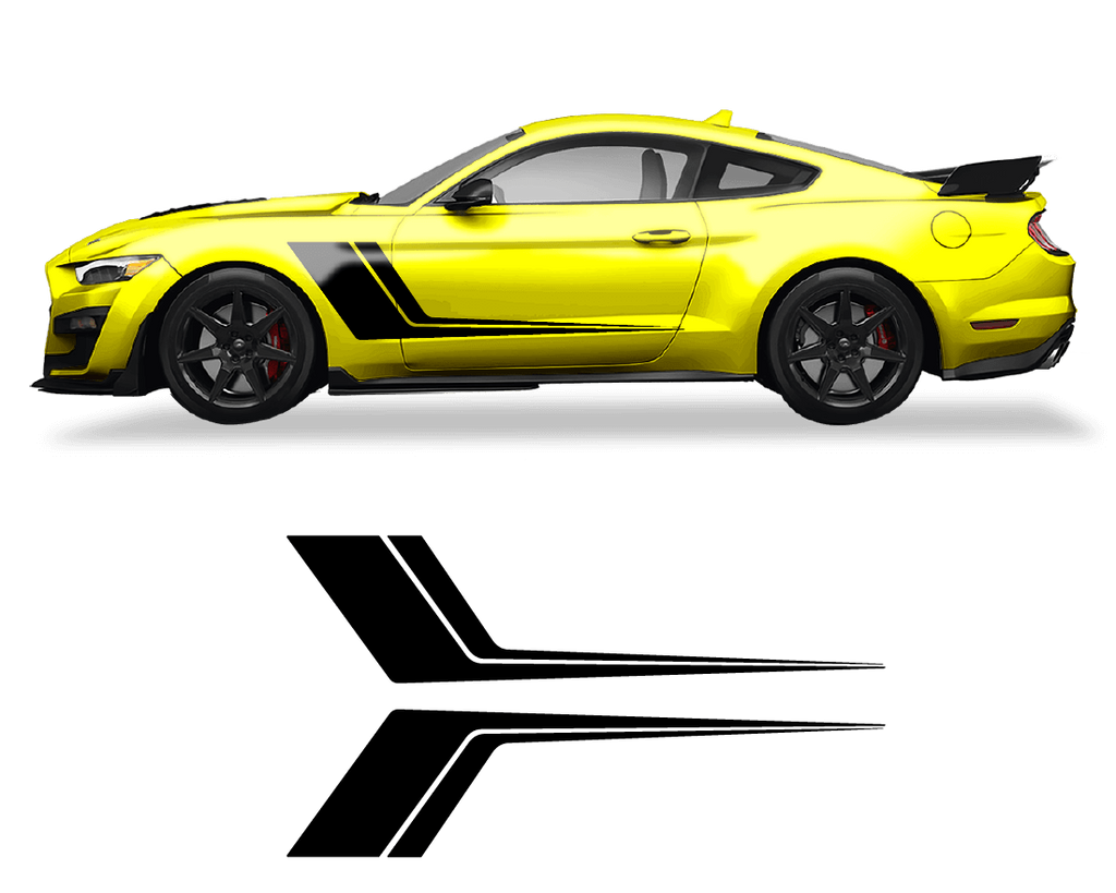 Ford Mustang Side Door 2 Color Graphics