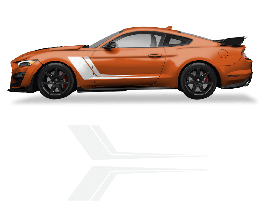 Ford Mustang Side Door 2 Color Graphics