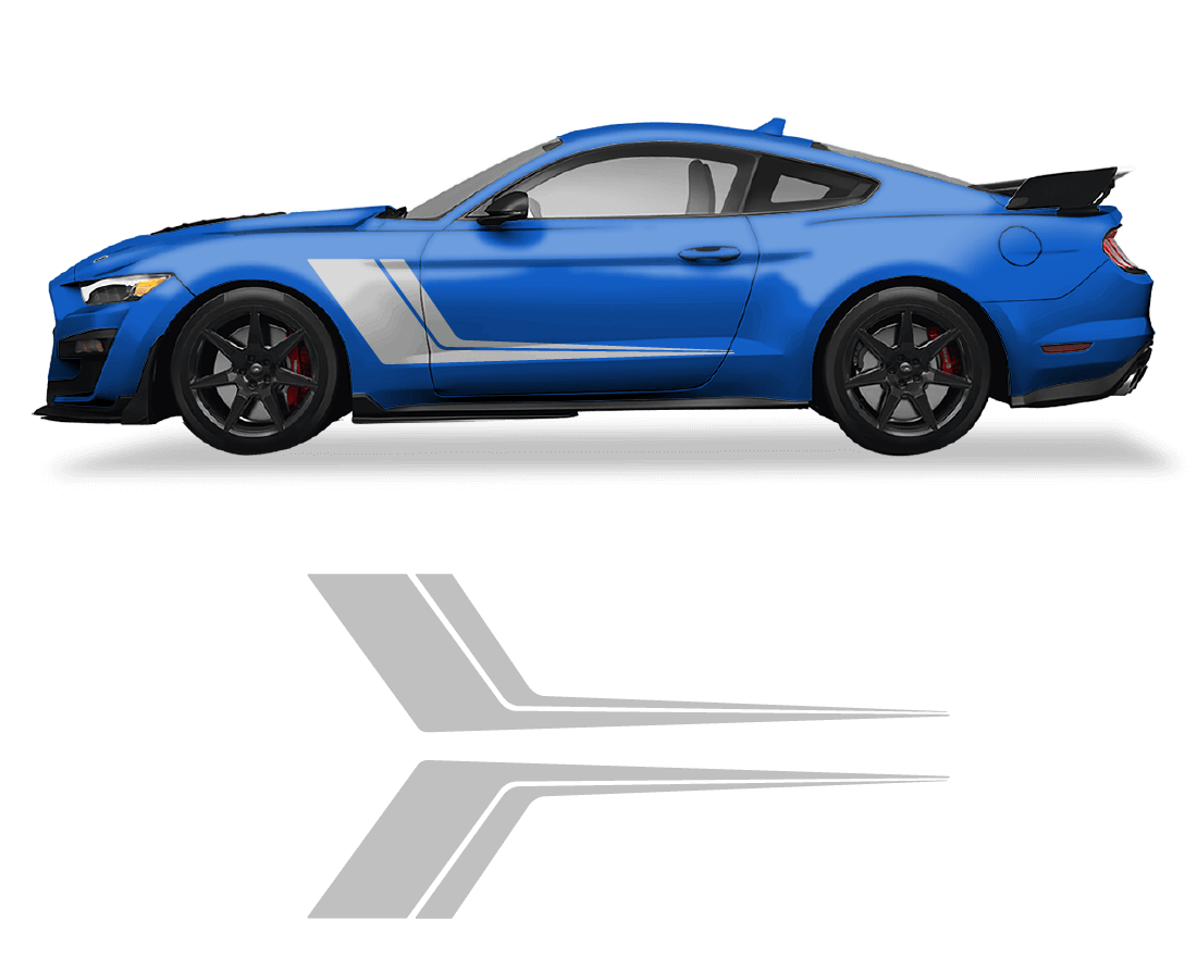 Ford Mustang Side Door 2 Color Graphics