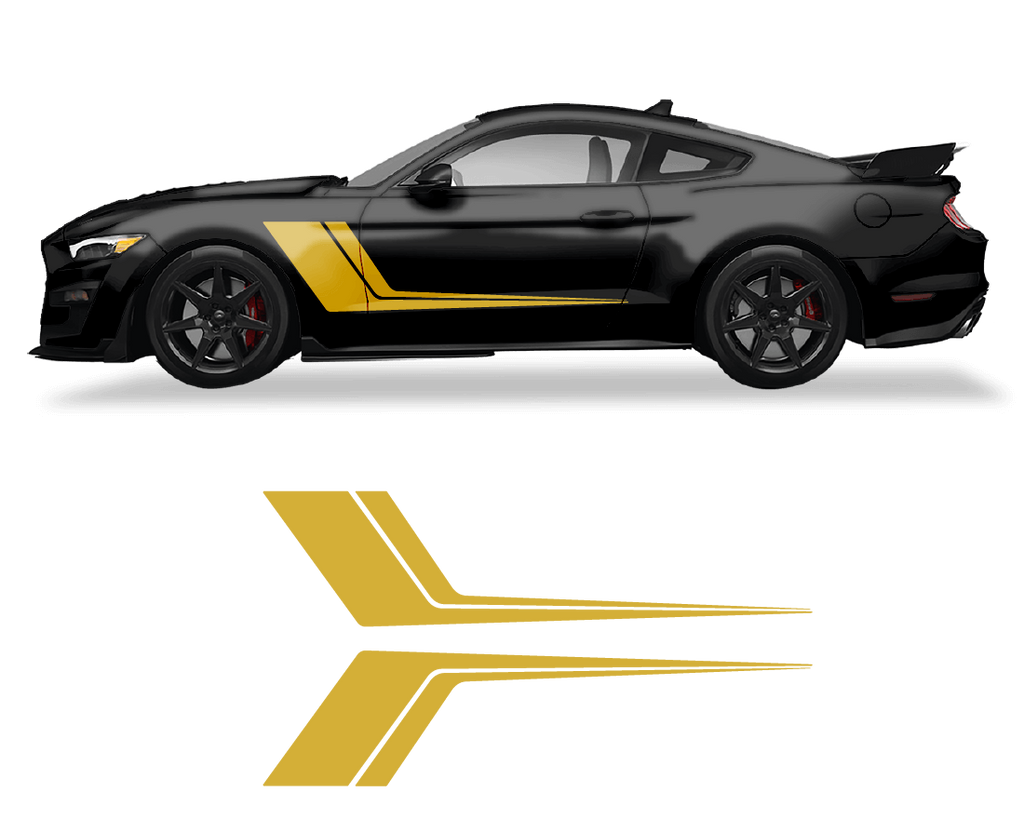 Ford Mustang Side Door 2 Color Graphics