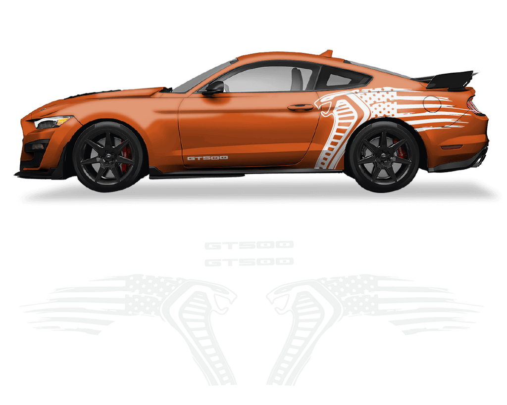 Ford Mustang Cobra USA Flag GT500 Graphics