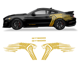 Ford Mustang Cobra USA Flag GT500 Graphics