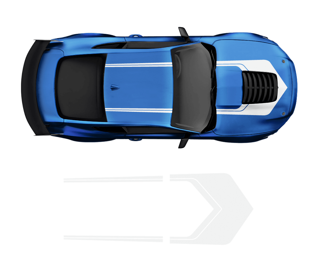 Ford Mustang Roof & Hood 2 Color Graphic