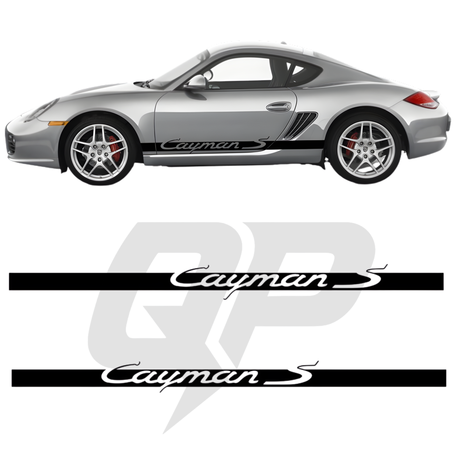 Porsche Cayman S Side Stripe Decals - 987 Generation (2006-2012)