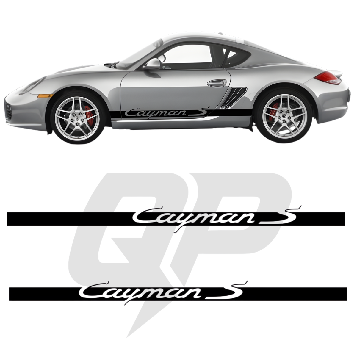 Porsche Cayman S Side Stripe Decals - 987 Generation (2006-2012)