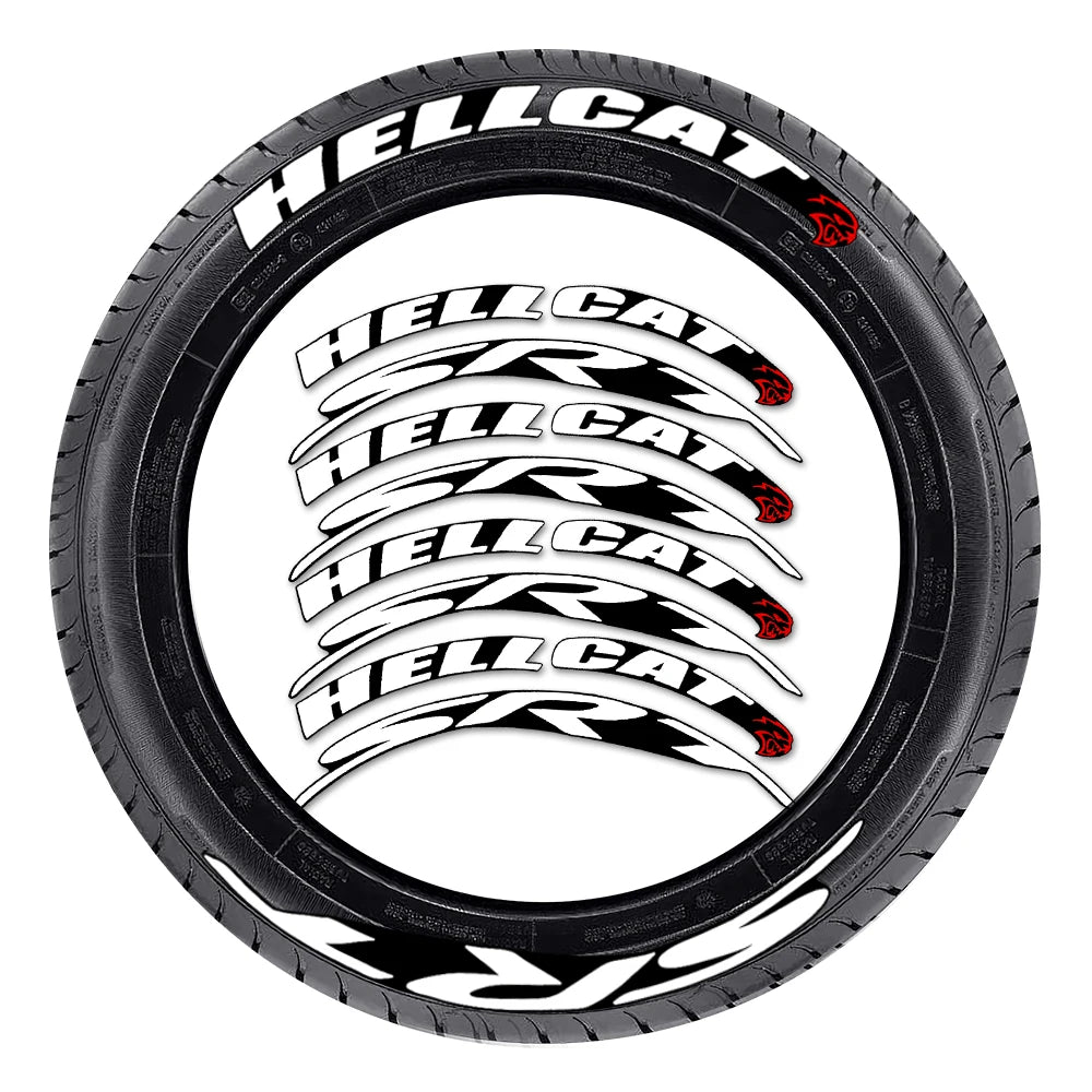 SRT 3D Rubber Permanent Tire Lettering Sticker | Universal Wheel Tuning