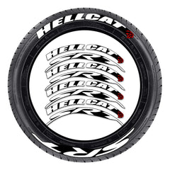 SRT 3D Rubber Permanent Tire Lettering Sticker | Universal Wheel Tuning