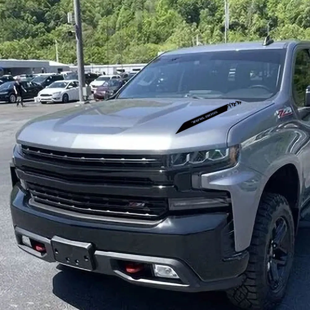 Hood & Side Graphic Decal for Chevrolet Silverado Trail Boss | Vinyl Truck Sticker
