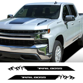 Hood & Side Graphic Decal for Chevrolet Silverado Trail Boss | Vinyl Truck Sticker