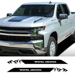Hood & Side Graphic Decal for Chevrolet Silverado Trail Boss | Vinyl Truck Sticker
