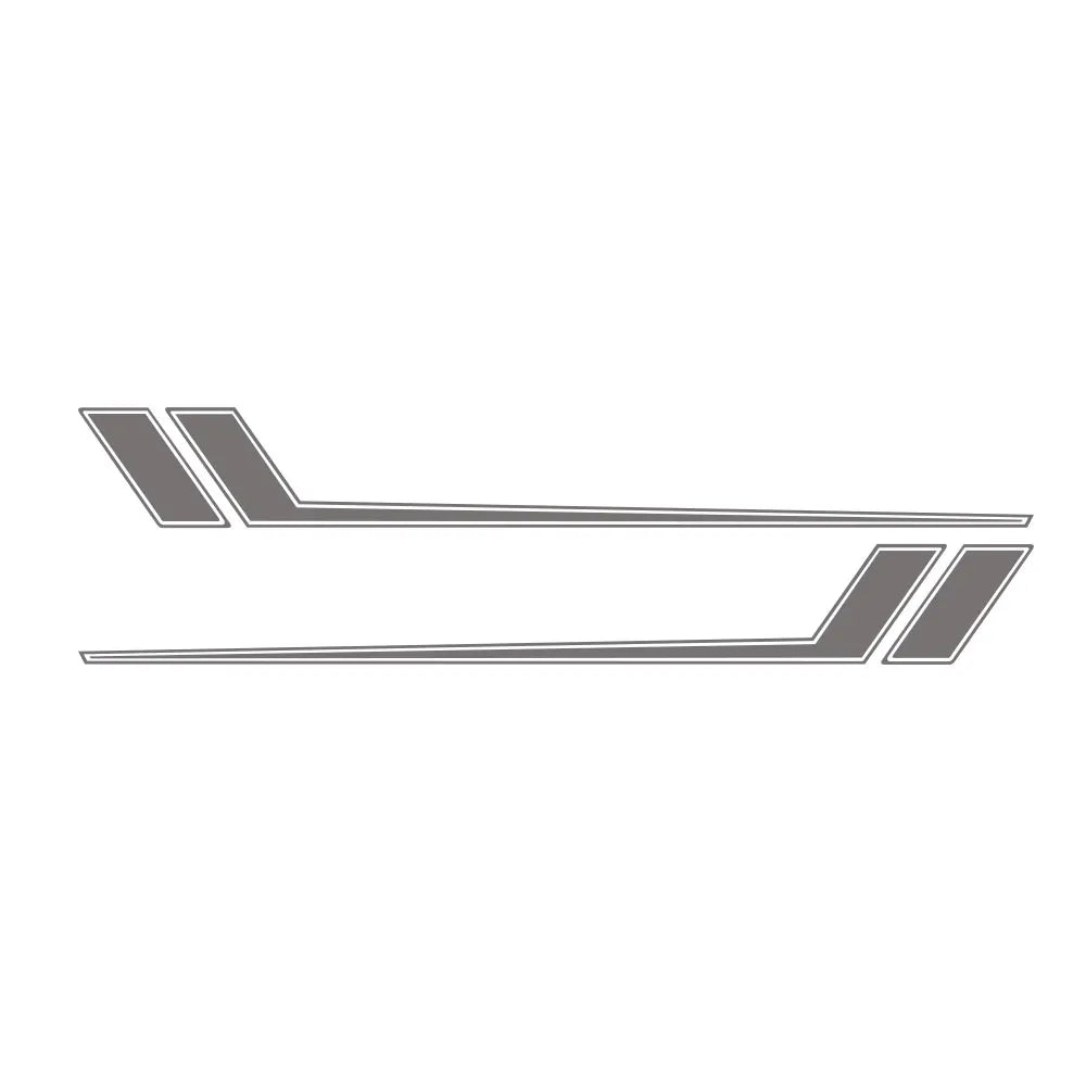 Sport Racing Red Hockey Stripe Decal for Ford Mustang | 2-Piece Door & Fender Vinyl
