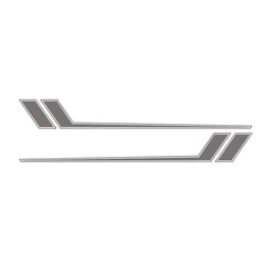 Sport Racing Red Hockey Stripe Decal for Ford Mustang | 2-Piece Door & Fender Vinyl