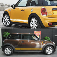 Side Stripe Decals for Mini Cooper (R50, R52, R53, R56, R57, R58, R59, R61) | 2-Piece Vinyl Kit