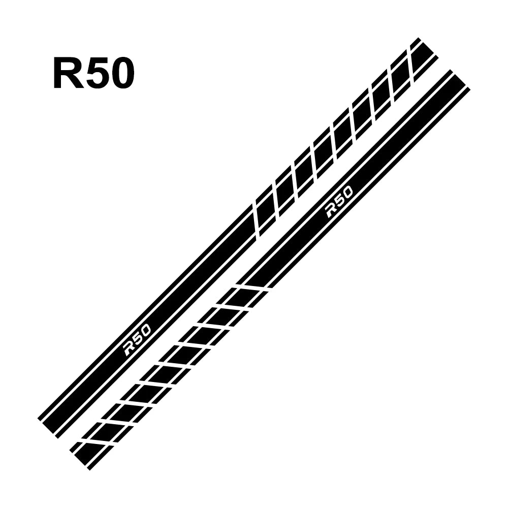 Door Side Skirt Decals for Mini Cooper (F56, F54, F57, F55, F60, R50–R61) | 2-Piece Vinyl Kit