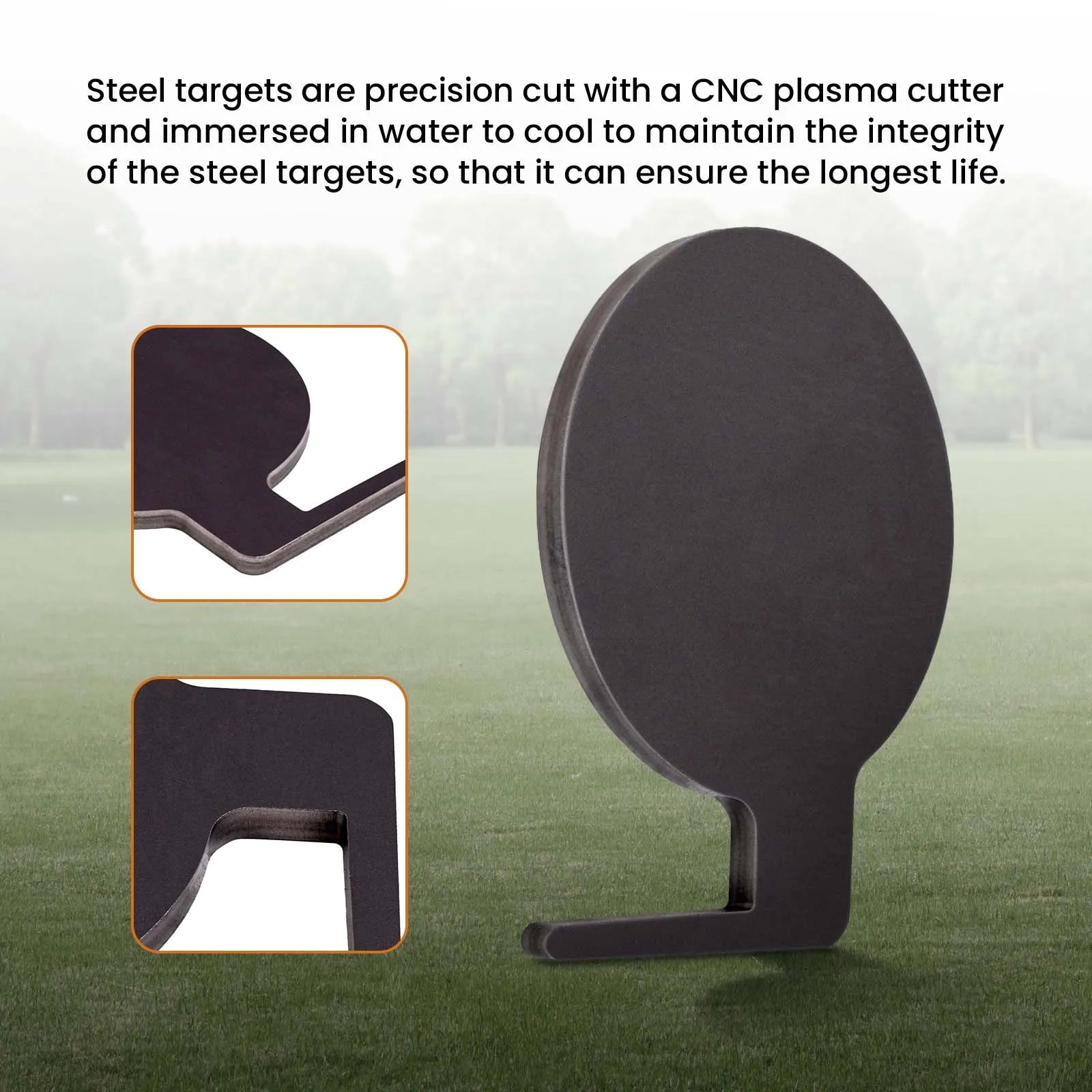 maXpeedingrods 6Pcs AR500 Dueling Tree Paddles 6" X 3/8" Steel Target DIY Shooting Target with Tubes (Grey)