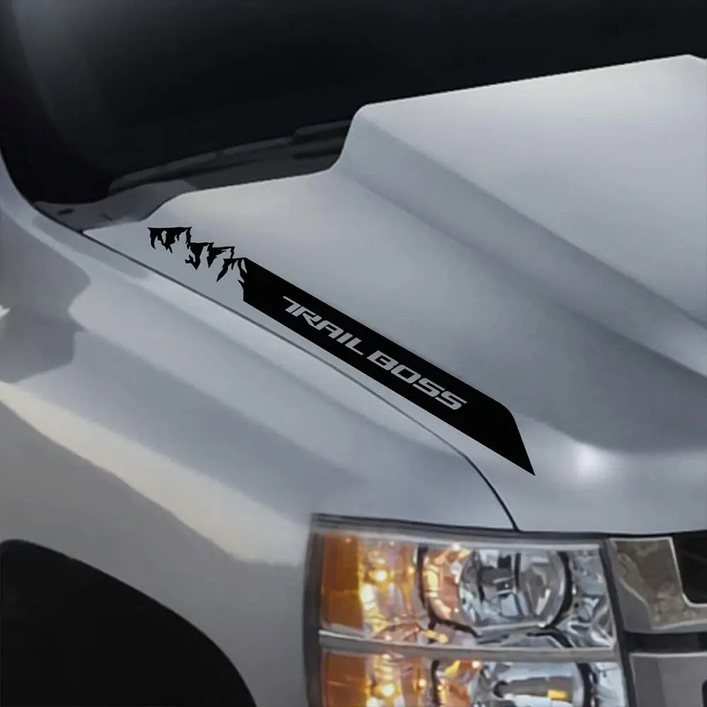 Hood & Side Graphic Decal for Chevrolet Silverado Trail Boss | Vinyl Truck Sticker