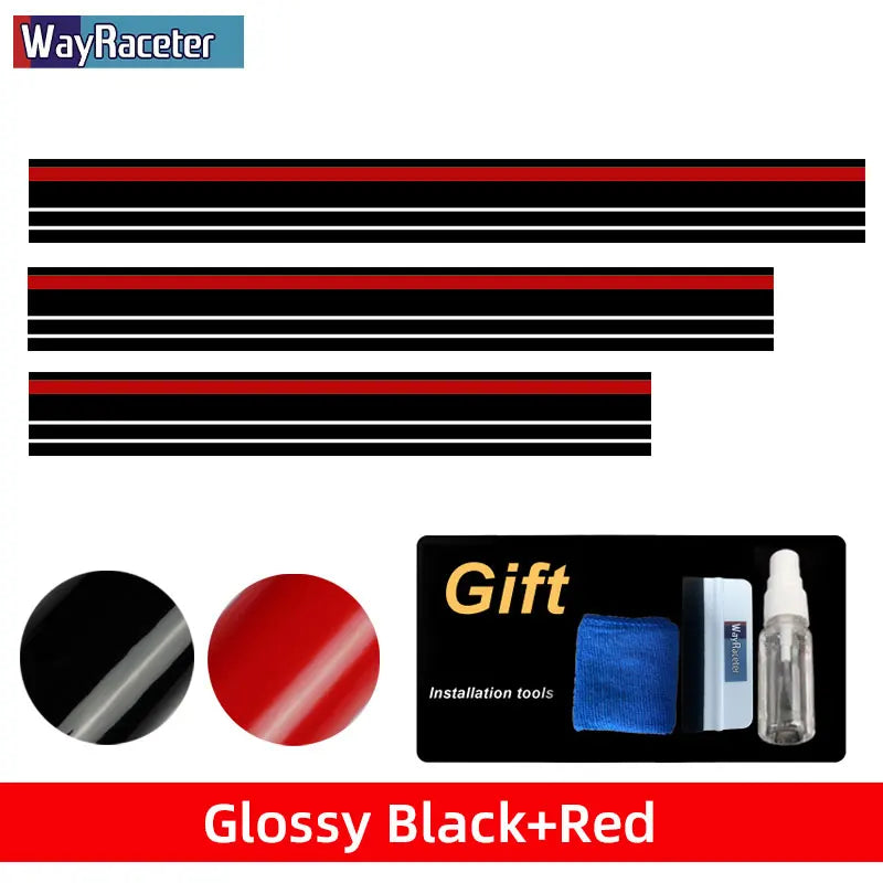 Hood, Roof & Trunk Body Stripe Decal | Engine Cover Bonnet Vinyl Graphic Kit