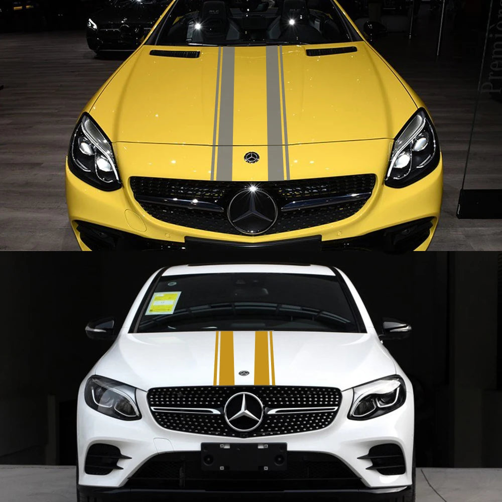 Hood Cover Sticker for Mercedes-Benz A / GLA / GLC / CLA 45 AMG W176 / C117 / W204 | Vinyl Decal