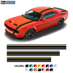 Hood, Roof & Trunk Body Stripe Decal | Engine Cover Bonnet Vinyl Graphic Kit