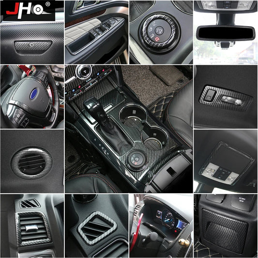 Carbon Fiber Style Overlay Trim – For Ford Explorer (2013–2019) ABS Interior Accessories