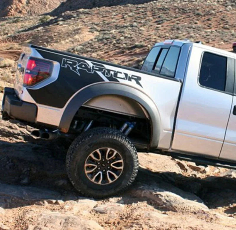 Matte Black SVT Body, Trunk & Tail Side Decal for Ford F-150 Raptor (2009–2014) | SVT Vinyl Graphics
