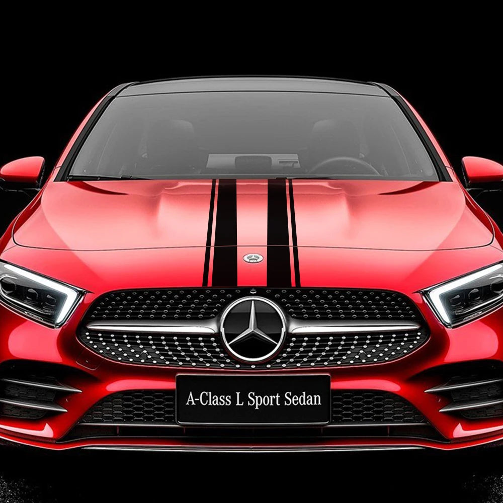 Hood Cover Sticker for Mercedes-Benz A / GLA / GLC / CLA 45 AMG W176 / C117 / W204 | Vinyl Decal