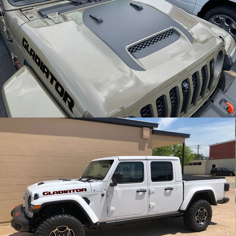 Hood & Side Decal for Jeep Gladiator JT | Engine Hood Truck Sticker Graphic Vinyl