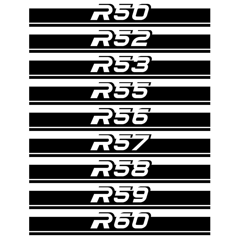 Hood Bonnet Stripe Decal for Mini Cooper (R50–R61) | Engine Cover Trim Vinyl Sticker