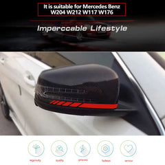 DSYCAR Rearview Mirror Reflective Decal Vinyl Stripe Sticker for Mercedes-Benz W204 / W212 / W117 / W176