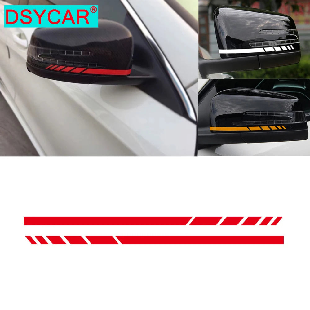 DSYCAR Rearview Mirror Reflective Decal Vinyl Stripe Sticker for Mercedes-Benz W204 / W212 / W117 / W176