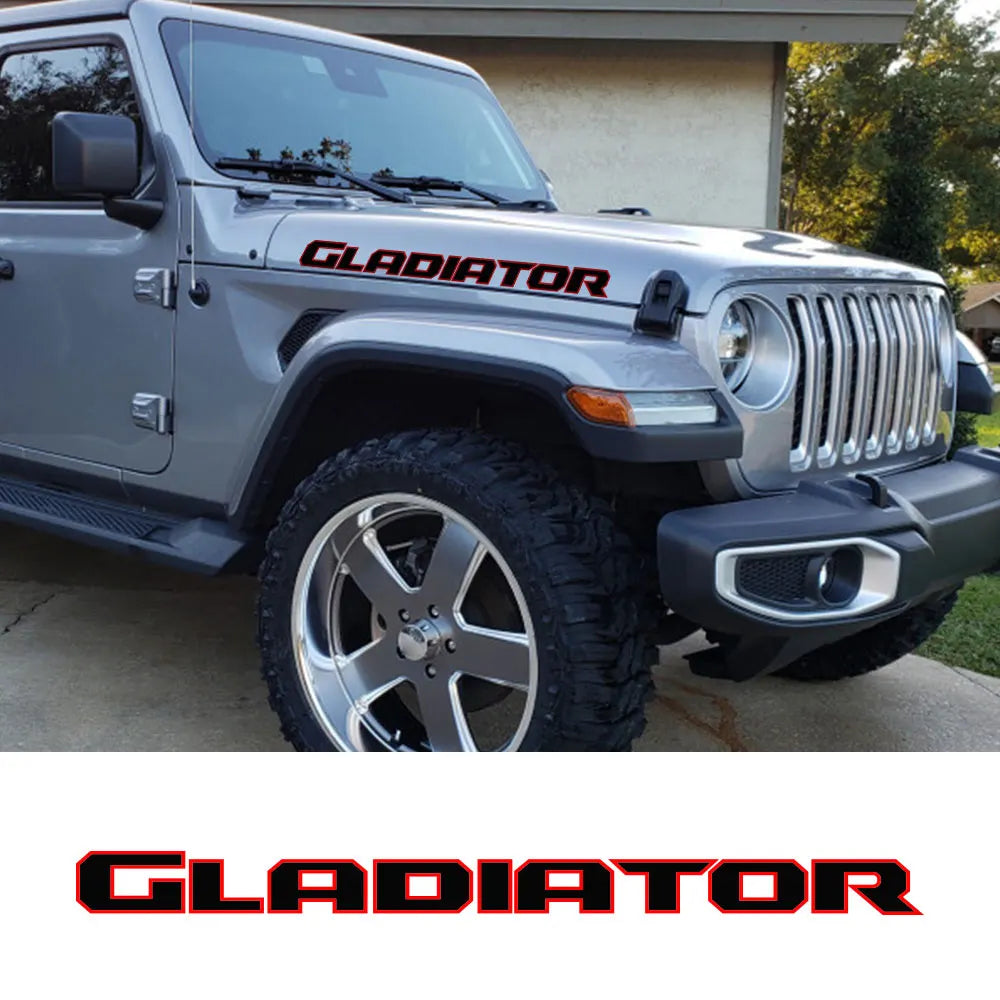 Hood & Side Decal for Jeep Gladiator JT | Engine Hood Truck Sticker Graphic Vinyl