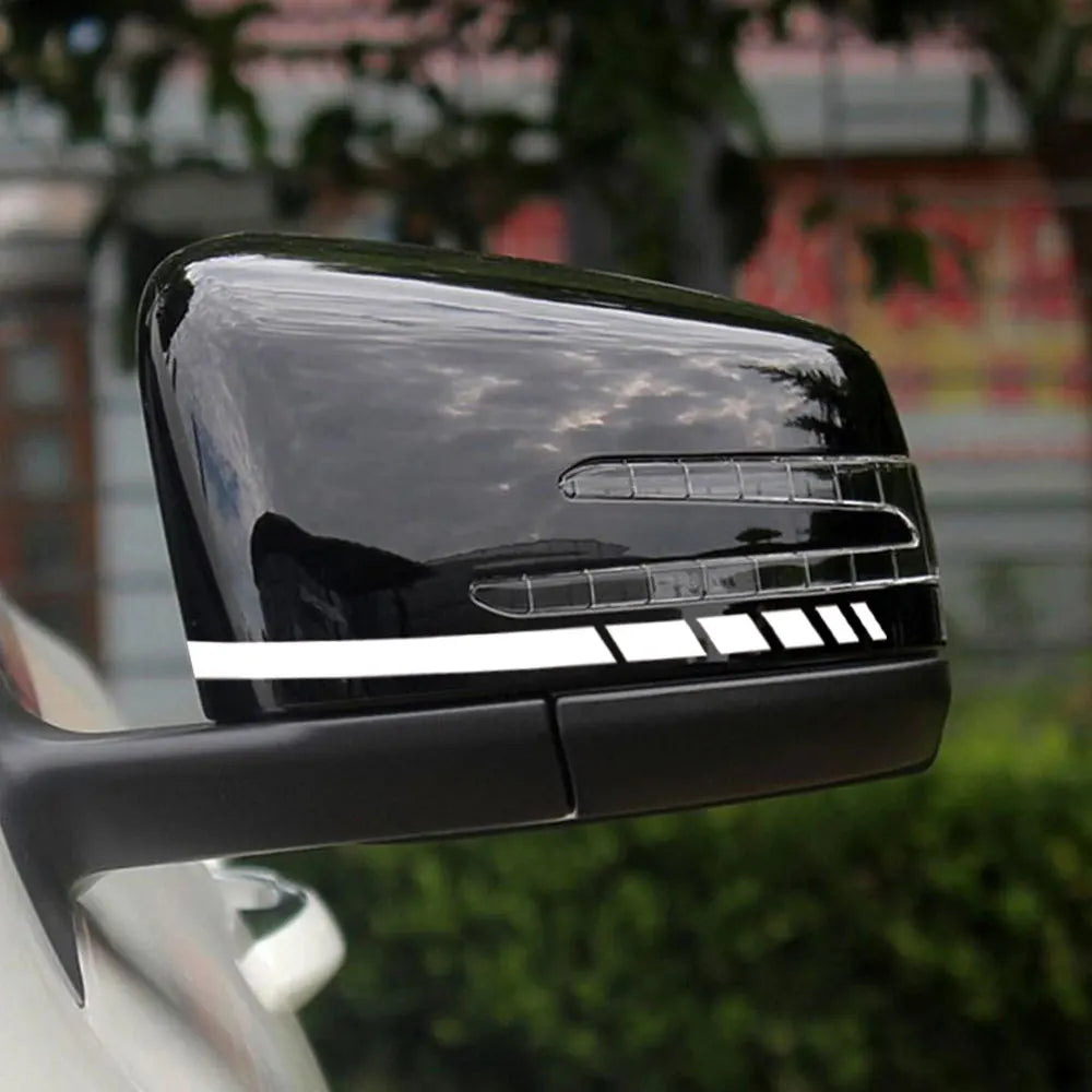 DSYCAR Rearview Mirror Reflective Decal Vinyl Stripe Sticker for Mercedes-Benz W204 / W212 / W117 / W176