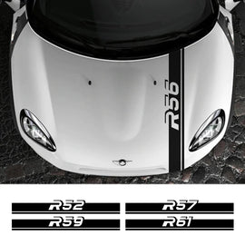 Hood Bonnet Stripe Decal for Mini Cooper (R50–R61) | Engine Cover Trim Vinyl Sticker