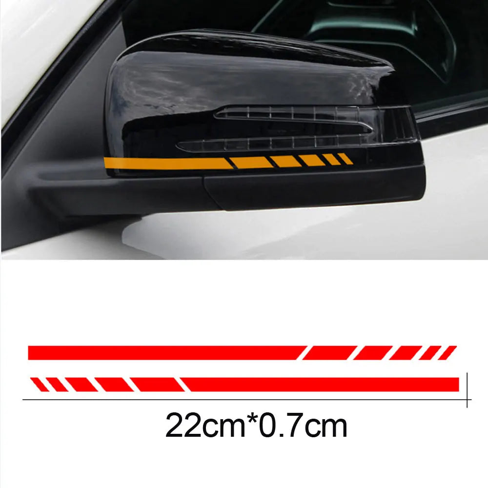DSYCAR Rearview Mirror Reflective Decal Vinyl Stripe Sticker for Mercedes-Benz W204 / W212 / W117 / W176