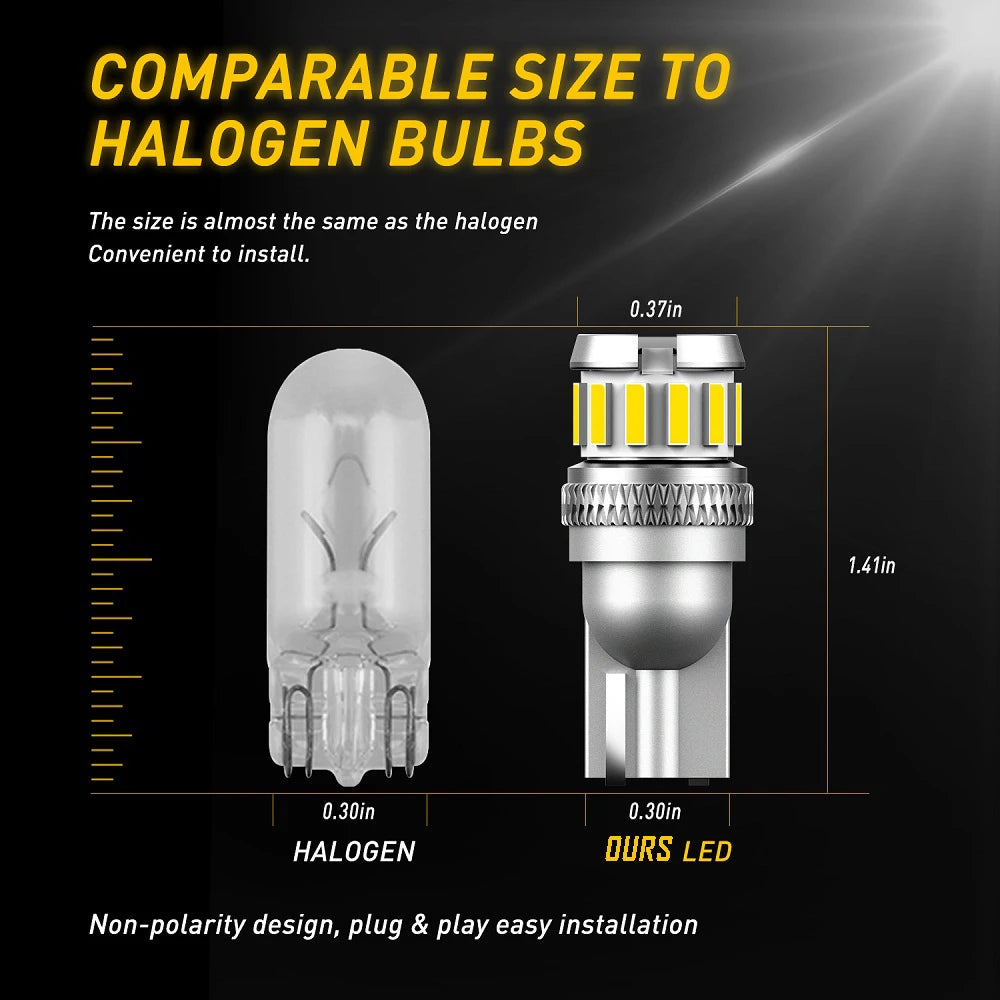 Canbus T10 W5W LED for Hyundai Tucson/Accent/i30 | 2pc Interior Bulb