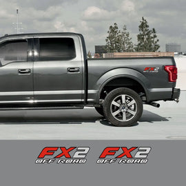 FX2 Off-Road Rear Trunk Side Decal | Universal Fit for Ford F-Series, Toyota Hilux / Tacoma & More