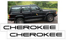 Cargar imagen en el visor de la galería, Juego de calcomanías para puertas de Jeep Cherokee XJ 1998 - CHEROKEE