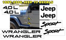 Load image into Gallery viewer, 1997-06 Jeep TJ Wrangler - Fender Decal Kit