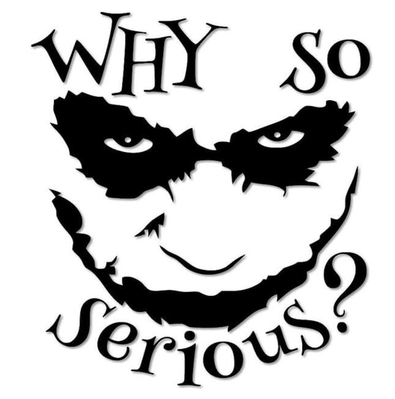 Joker Why So Serious Batman Vinyl Decal Sticker Mockup