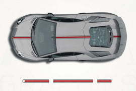 Calcomanías de franjas centrales para Lamborghini Aventador