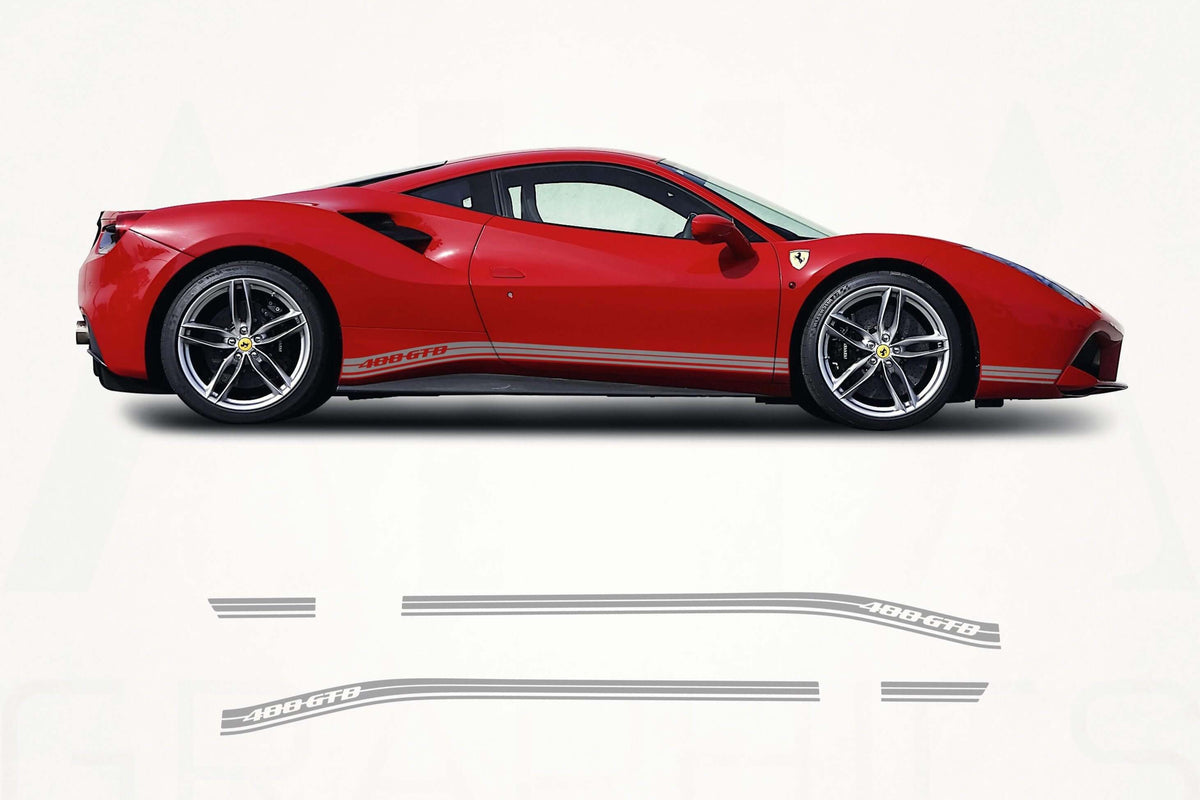Ferrari 488 GTB Side Stripes Decals