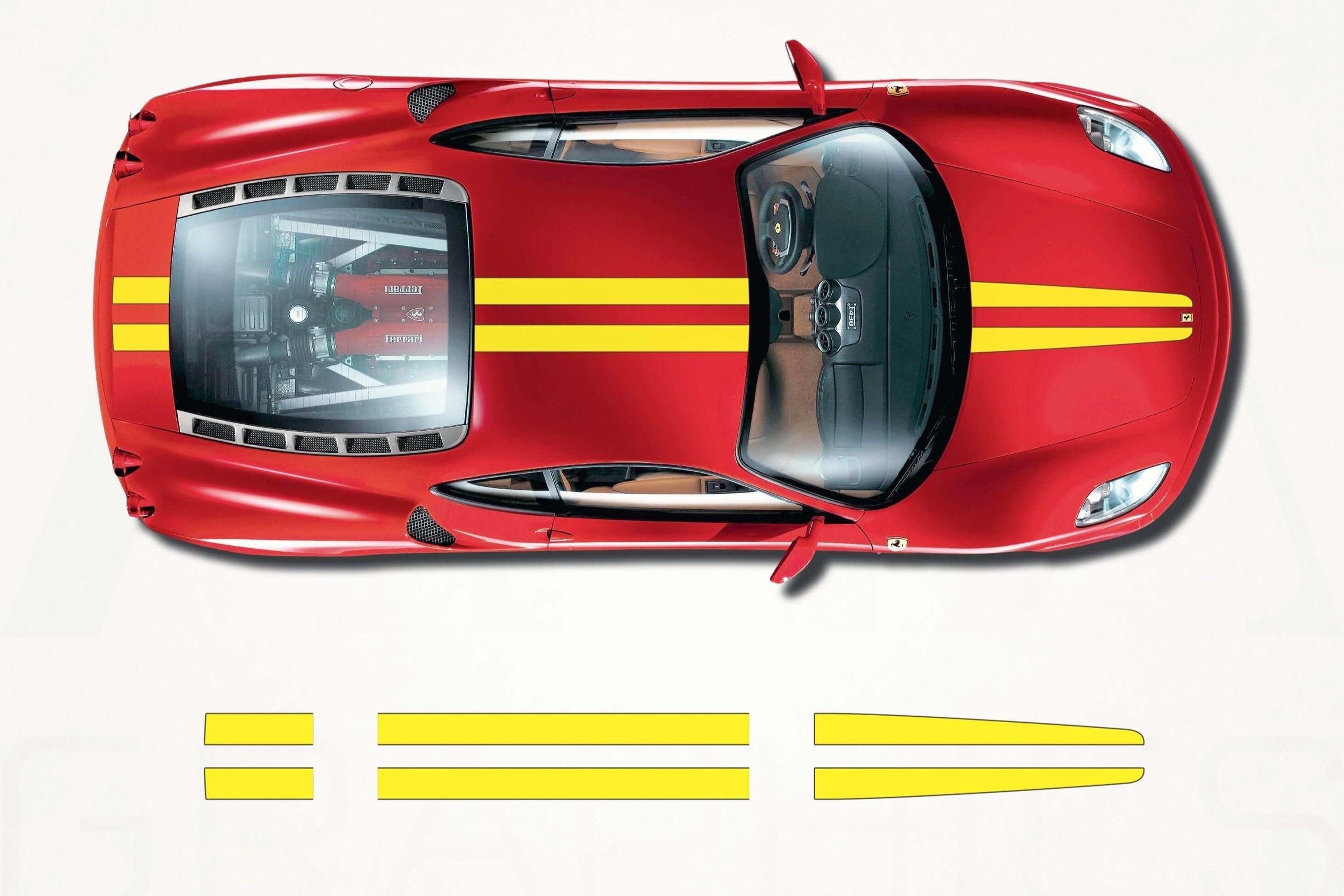 Ferrari F430 Center Stripes Decals