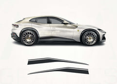 Ferrari SUV concept car with window decal graphics on a white background