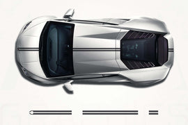 Calcomanías de franjas centrales del Lamborghini Huracán