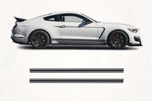 Load image into Gallery viewer, White sports car with black stripes on a white background, featuring the AHA Graphics logo.