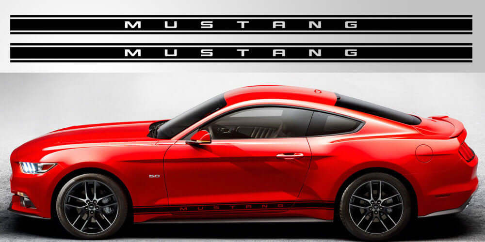 Mustang Triple Stripe Vinyl Decal